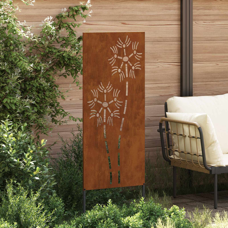 Ecran de intimitate pentru grădină Traforaj Ruginit 50 x 140 cm