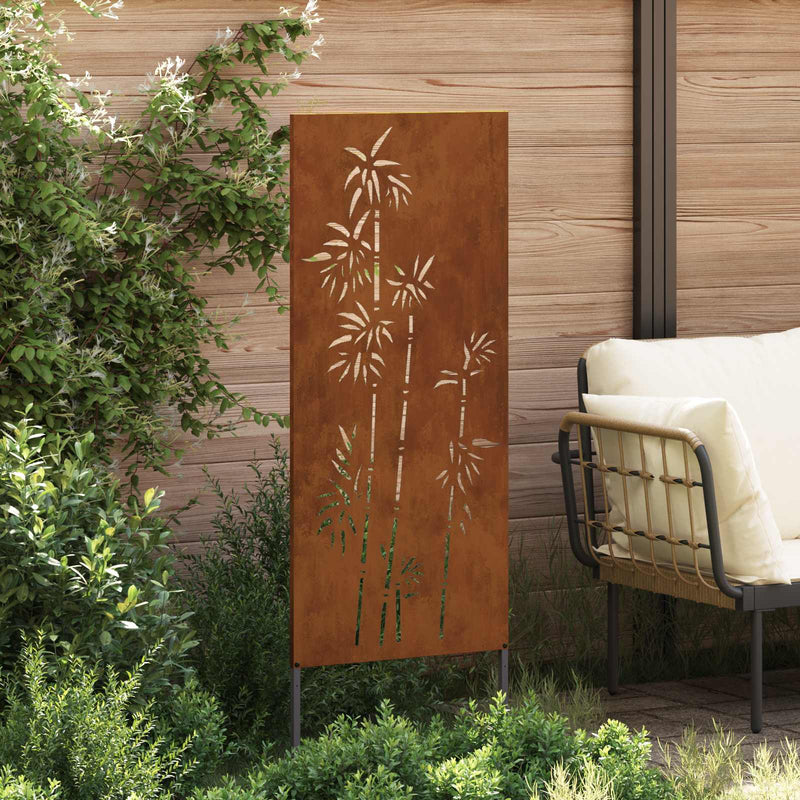 Ecran de intimitate pentru grădină Floral Ruginit 50 x 140 cm