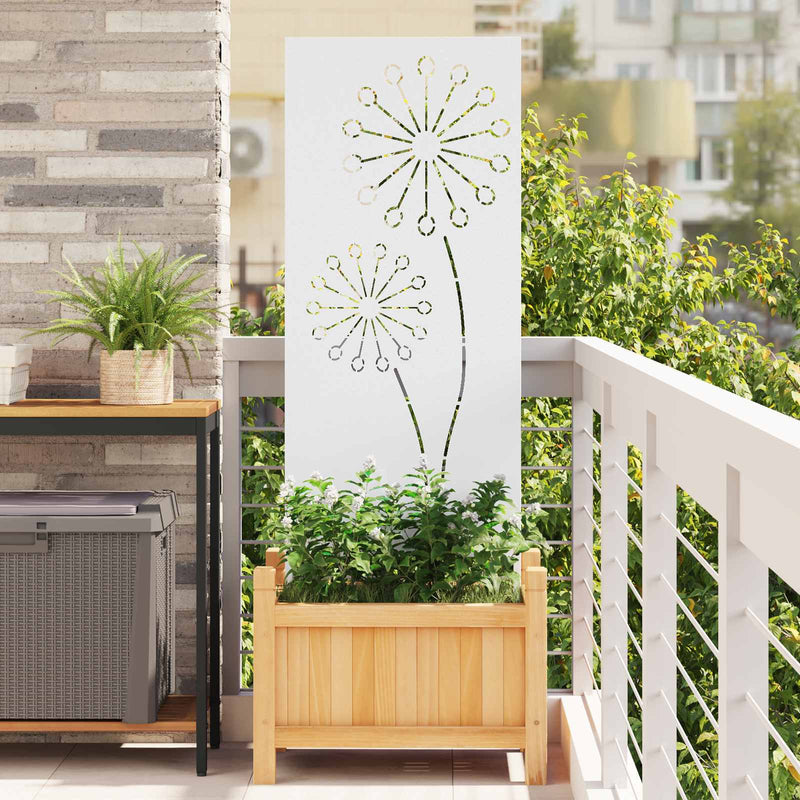 Ecran de intimitate pentru grădină Traforaj Alb 50 x 140 cm