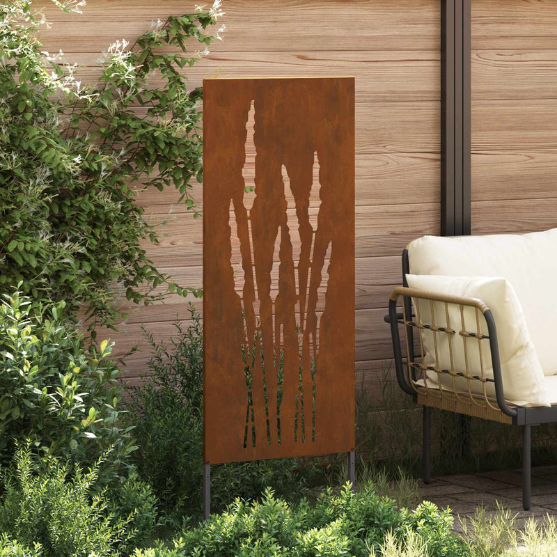 Ecran de intimitate pentru grădină Floral Ruginit 50 x 140 cm
