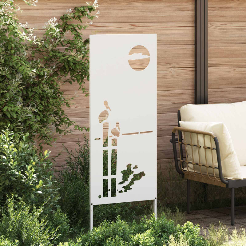 Ecran de intimitate pentru grădină Traforaj Alb 50 x 140 cm