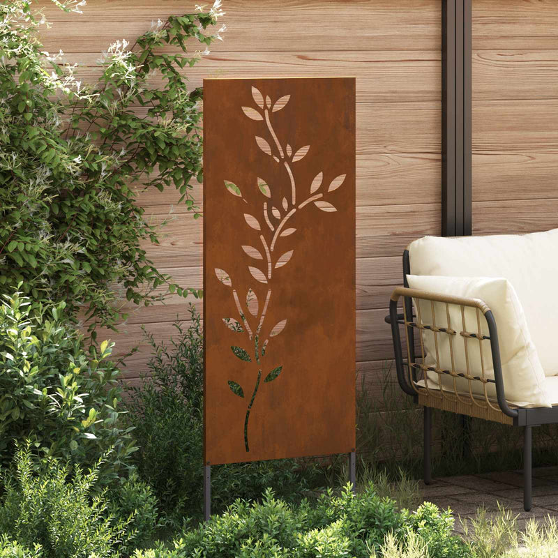 Ecran de intimitate pentru grădină Floral Ruginit 50 x 140 cm