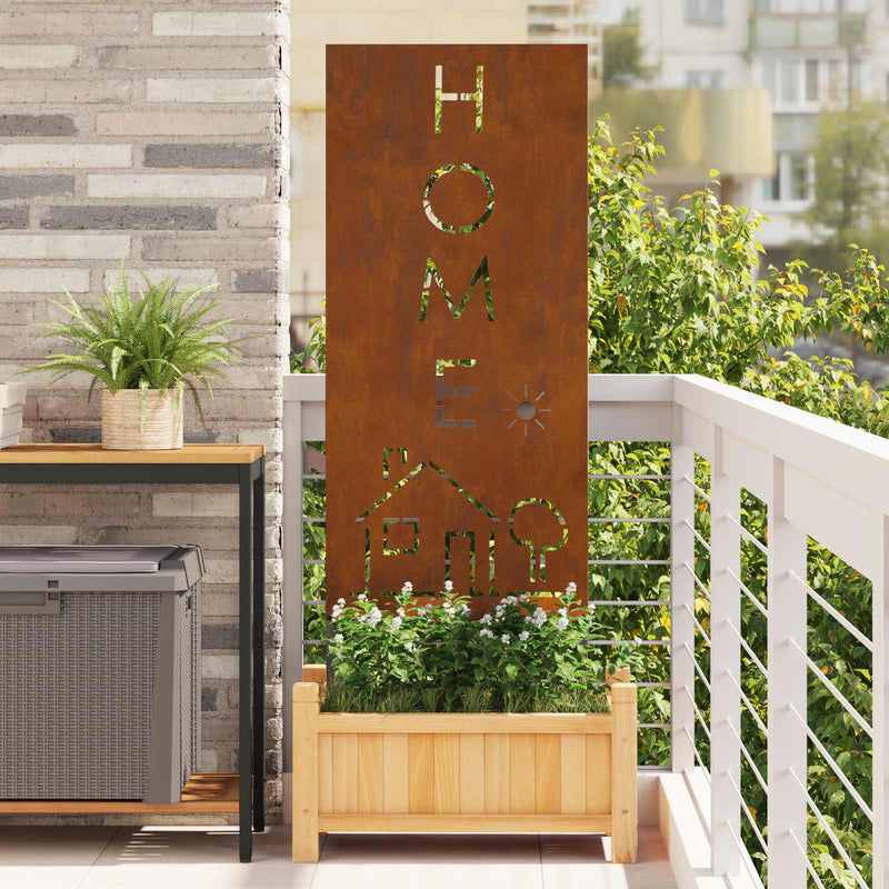 Ecran de intimitate pentru grădină Traforaj Ruginit 50 x 140 cm