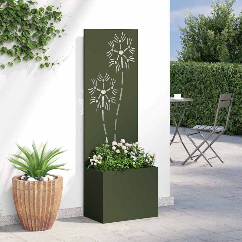 Ecran de intimitate pentru grădină Olivengrønn 50 x 32 x 150 cm