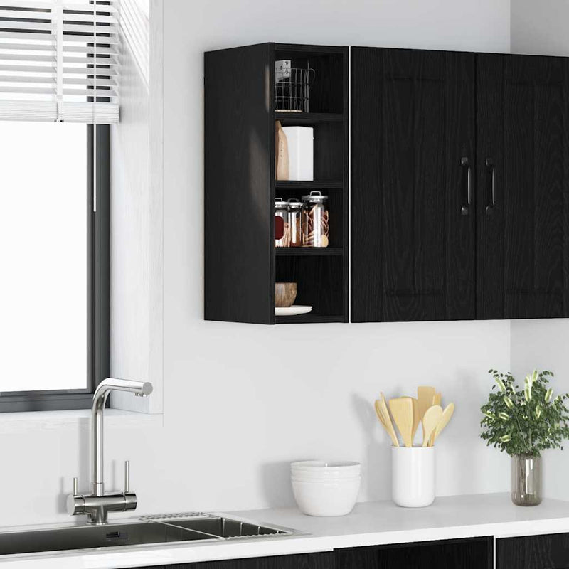 Dulap suspendat Stejar negru 20 x 29,5 x 60 cm Lemn prelucrat