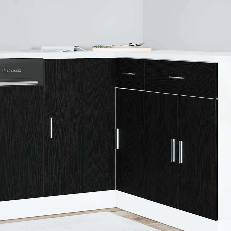 Dulap de colț pentru bucătărie Stejar negru 86 x 46 x 81,5 cm