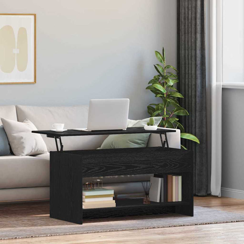 Masă de cafea Stejar Negru 80 x 50,5 x 41,5 cm Lemn prelucrat
