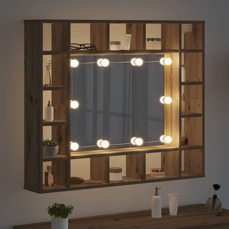Dulap cu oglindă Stejar Artizanal 91 x 15 x 76,5 cm