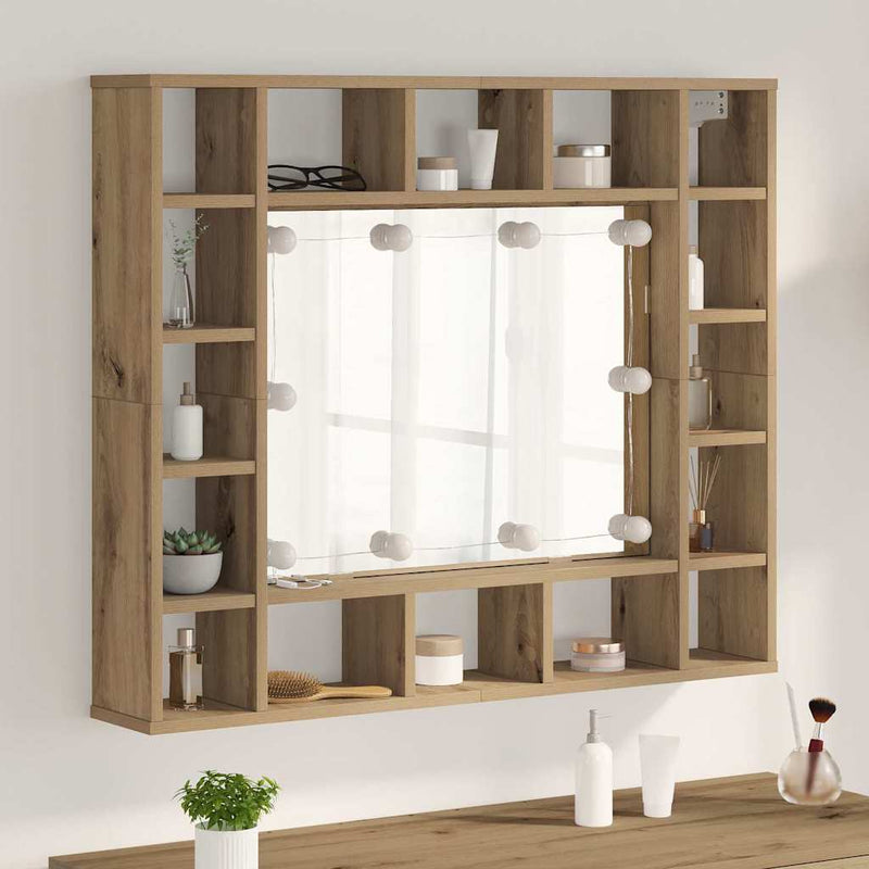 Dulap cu oglindă Stejar Artizanal 91 x 15 x 76,5 cm