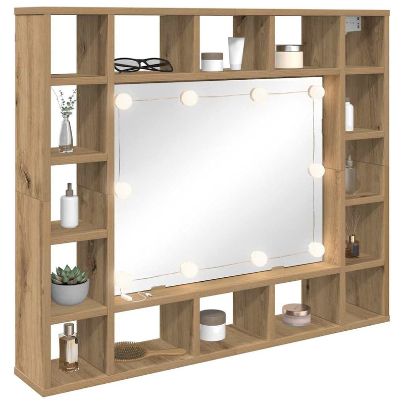 Dulap cu oglindă Stejar Artizanal 91 x 15 x 76,5 cm