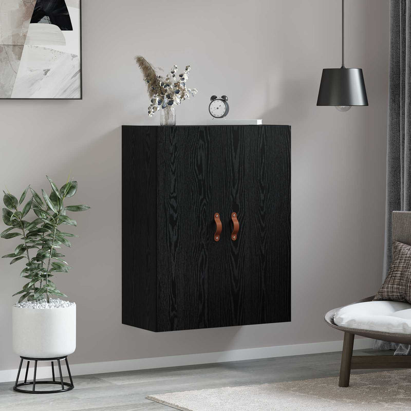 Dulap de perete Stejar Negru 69,5 x 34 x 90 cm Lemn prelucrat