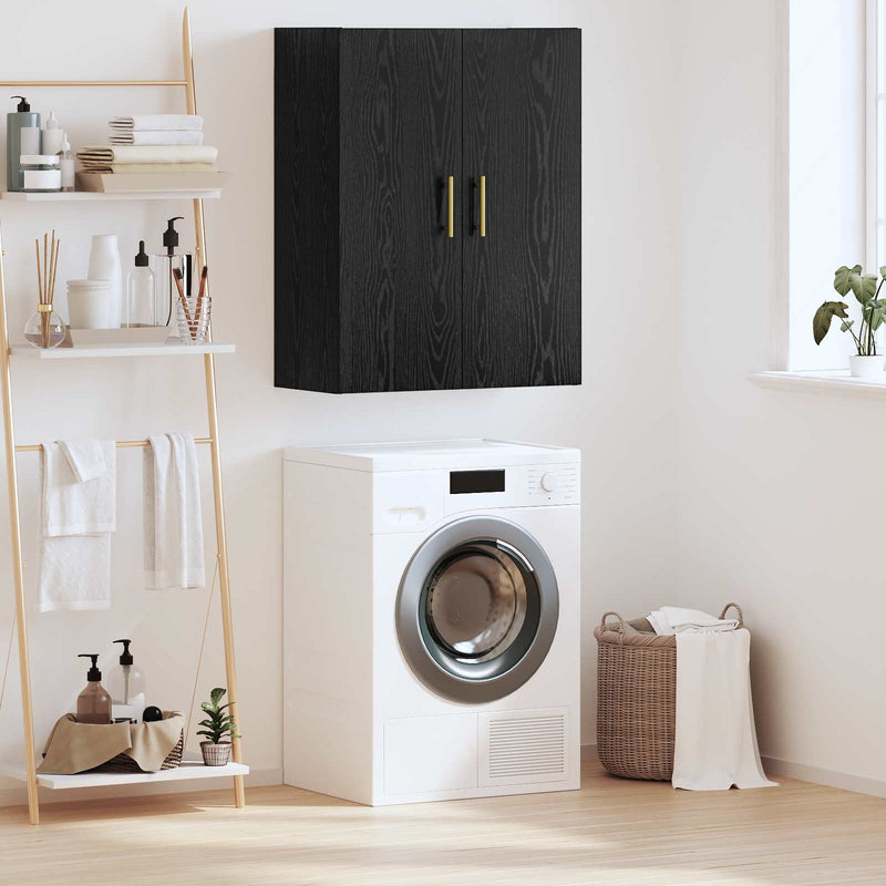 Dulap de perete Stejar Negru 69,5 x 34 x 90 cm Lemn prelucrat