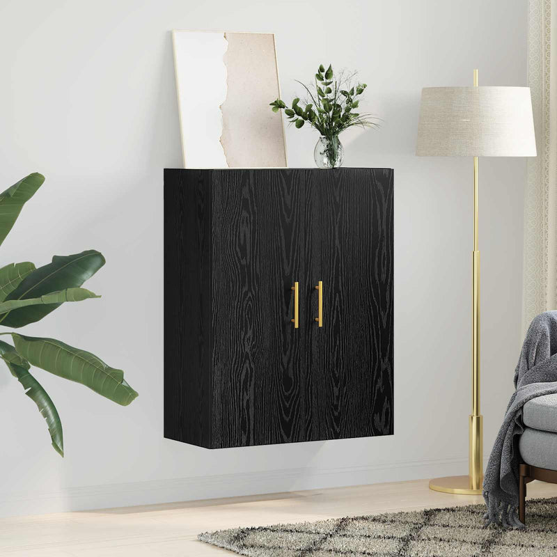 Dulap de perete Stejar Negru 69,5 x 34 x 90 cm Lemn prelucrat