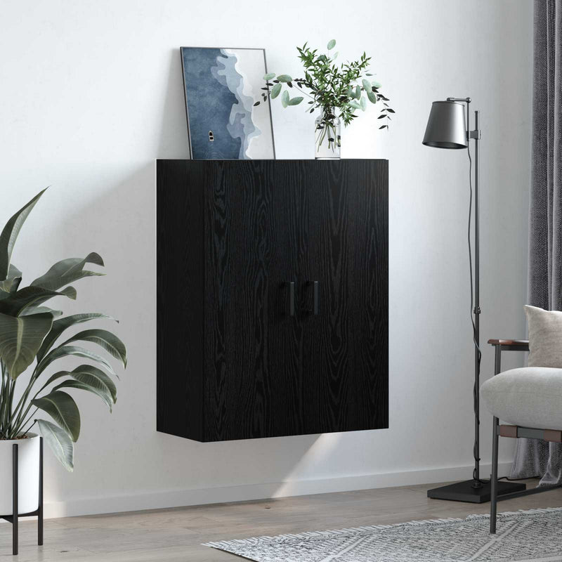 Dulap de perete Stejar Negru 69,5 x 34 x 90 cm Lemn prelucrat