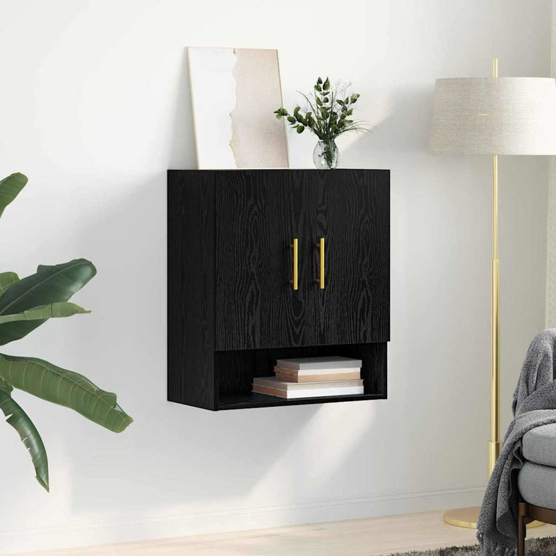 Dulap de perete 60 x 31 x 70 cm Lemn prelucrat Stejar negru