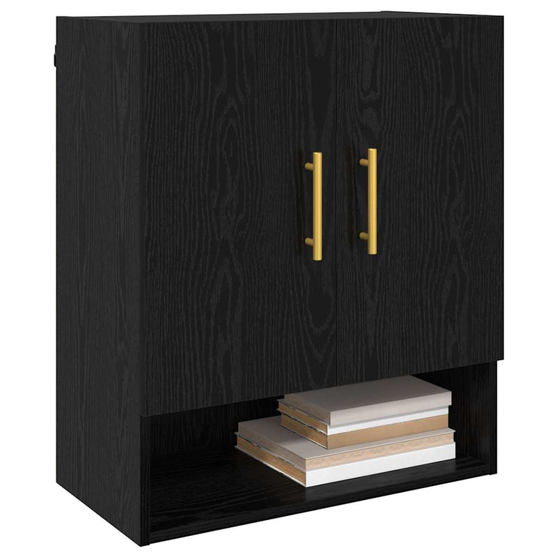 Dulap de perete 60 x 31 x 70 cm Lemn prelucrat Stejar negru