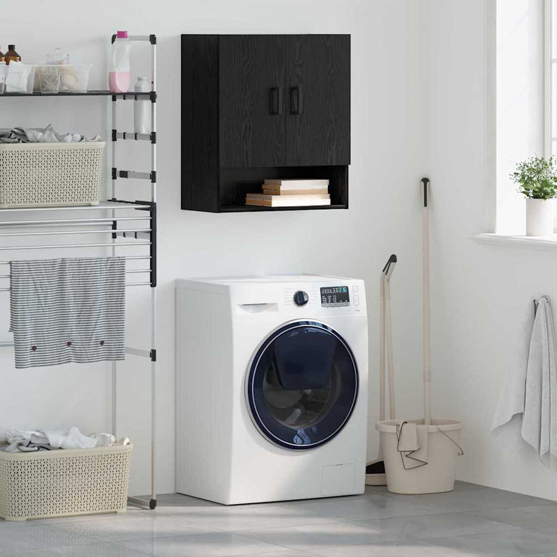 Dulap de perete 60 x 31 x 70 cm Lemn prelucrat Stejar negru
