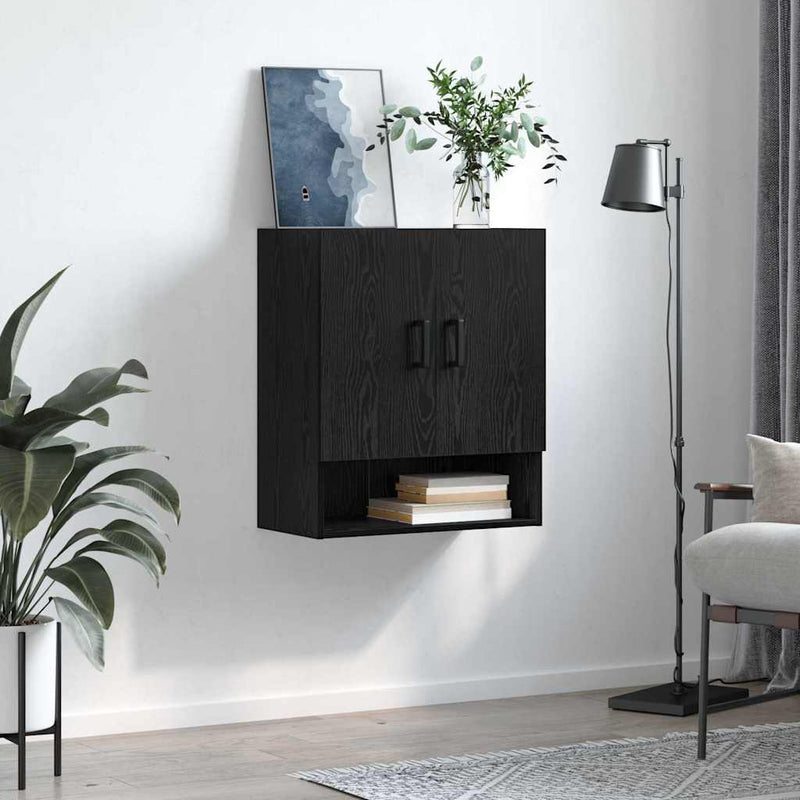 Dulap de perete 60 x 31 x 70 cm Lemn prelucrat Stejar negru