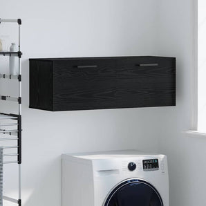 Dulap de perete 100 x 36.5 x 35 cm Lemn prelucrat Stejar negru