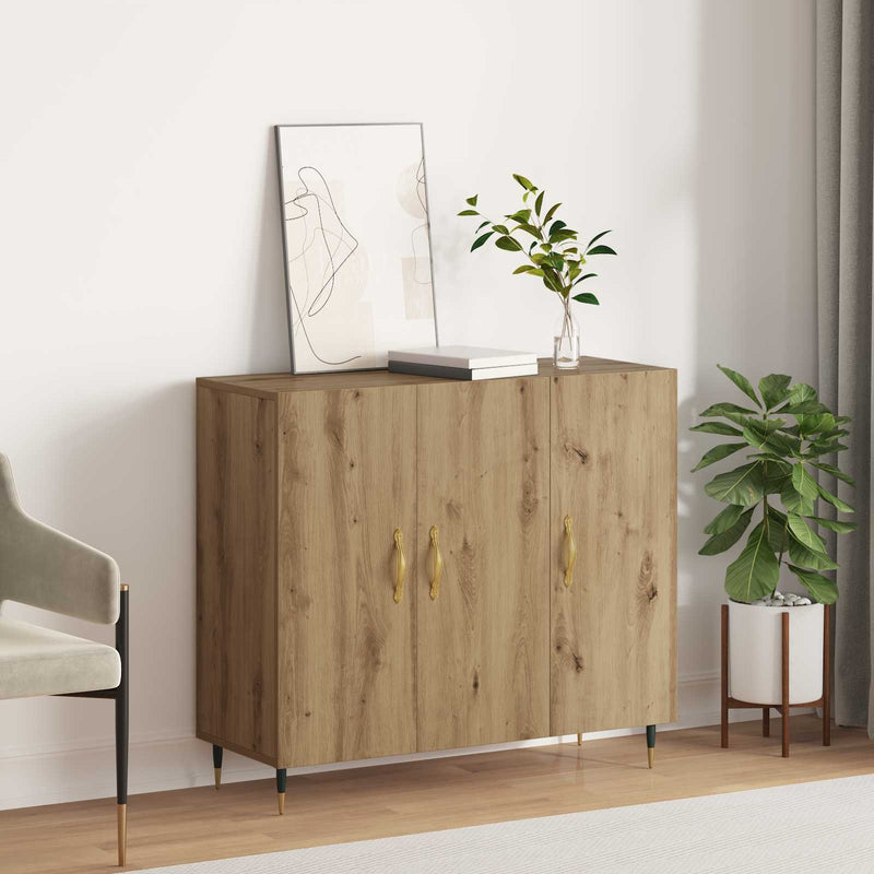 Bufet Stejar Artizanal 90 x 34 x 80 cm Lemn prelucrat
