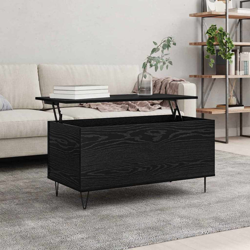 Masă de cafea Stejar negru 90 x 44.5 x 45 cm Lemn prelucrat