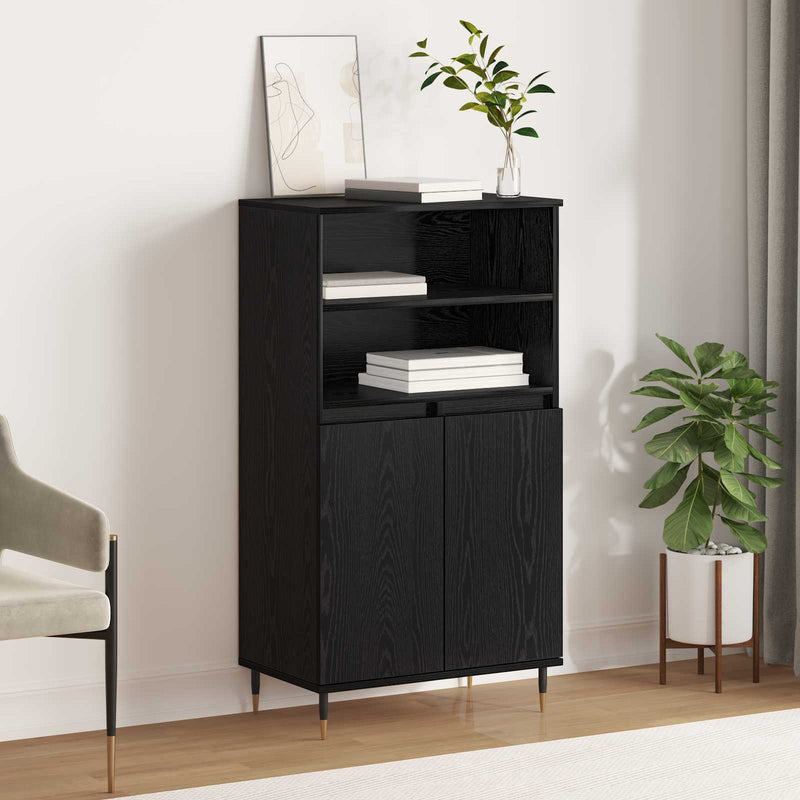 Bufet Negru 60 x 36 x 110 cm Lemn prelucrat