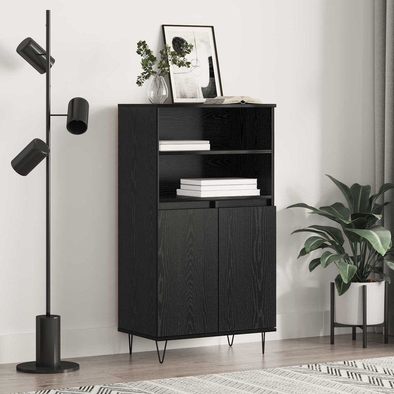 Bufet Negru 60 x 36 x 110 cm Lemn prelucrat