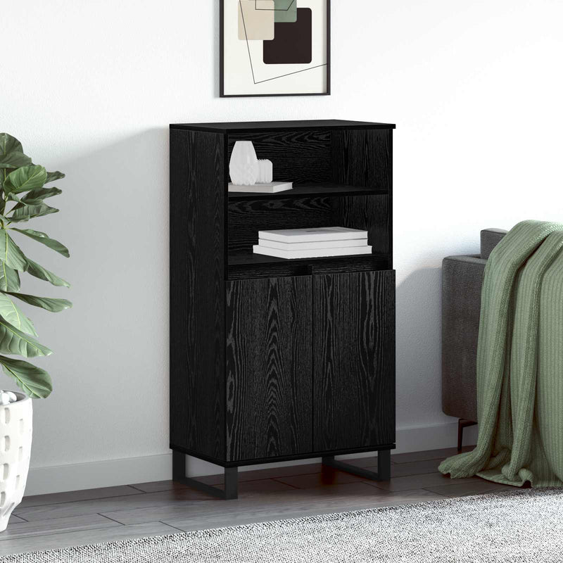 Bufet Negru 60 x 36 x 110 cm Lemn prelucrat