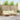 Set de canapele de exterior 6 buc. Alb și crem Poliester
