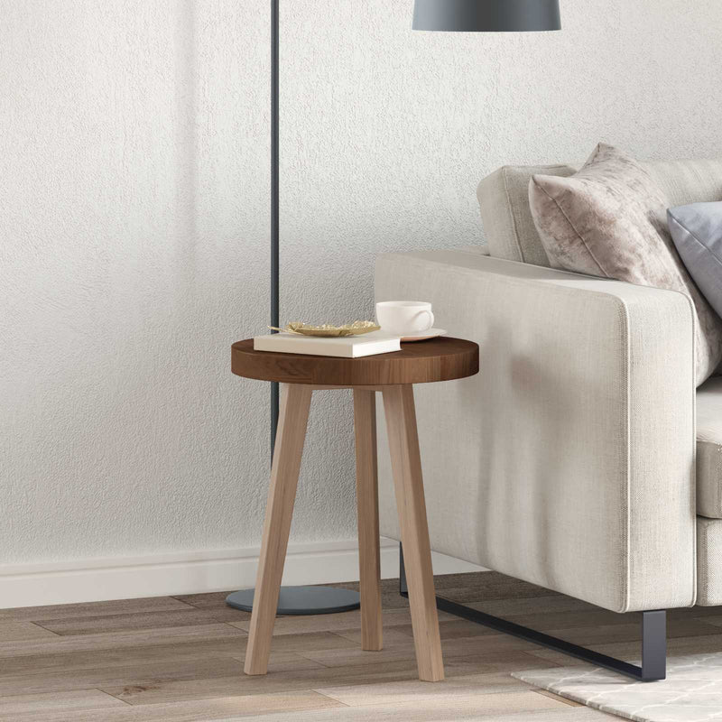 Placă de masă Ø 40 x 4 cm Rotund Lemn de stejar masiv