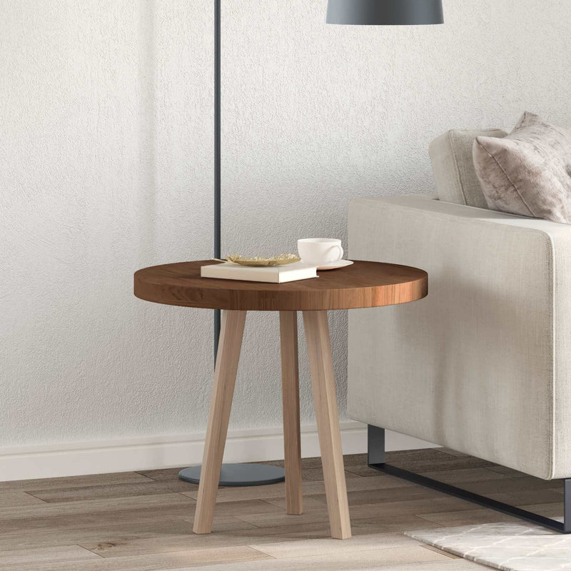 Placă de masă Ø 60 x 4 cm Rotund Lemn de stejar masiv