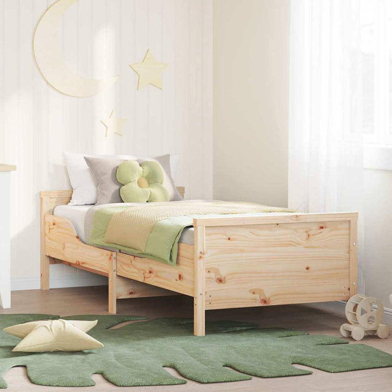 Cadru de pat cu headboard Maro 80 x 200 cm Lemn prelucrat