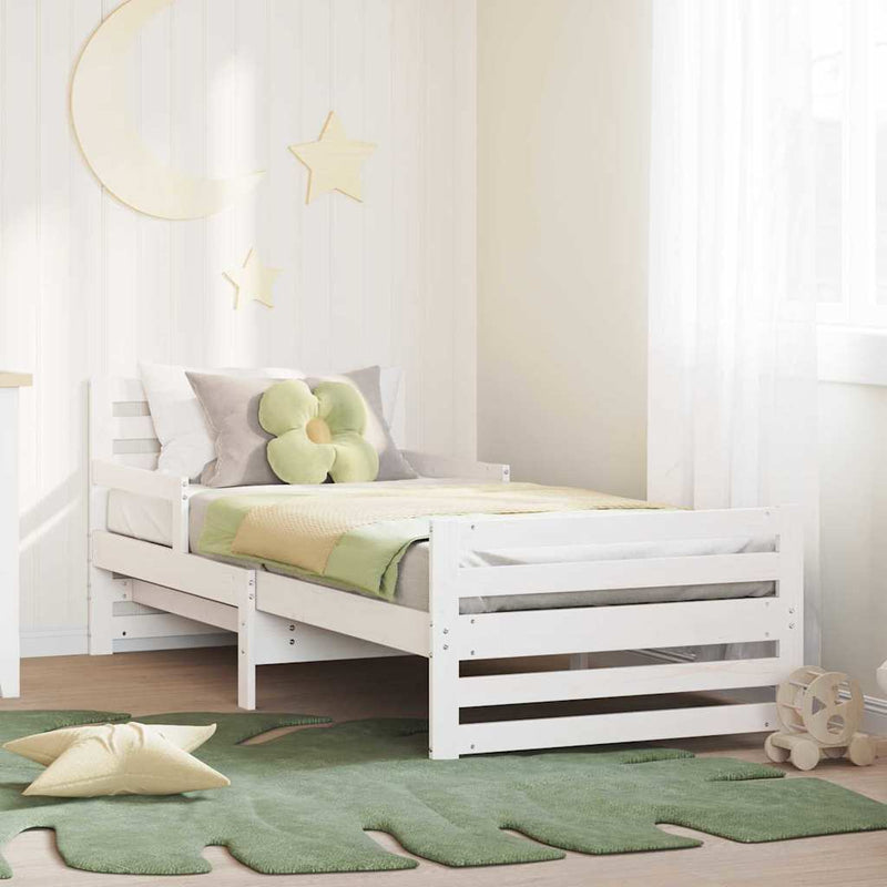 Cadru de pat cu headboard Alb 80 x 200 cm Lemn prelucrat