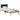 Cadru de pat cu tăblie tapițată cu headboard Negru 80 x 200 cm