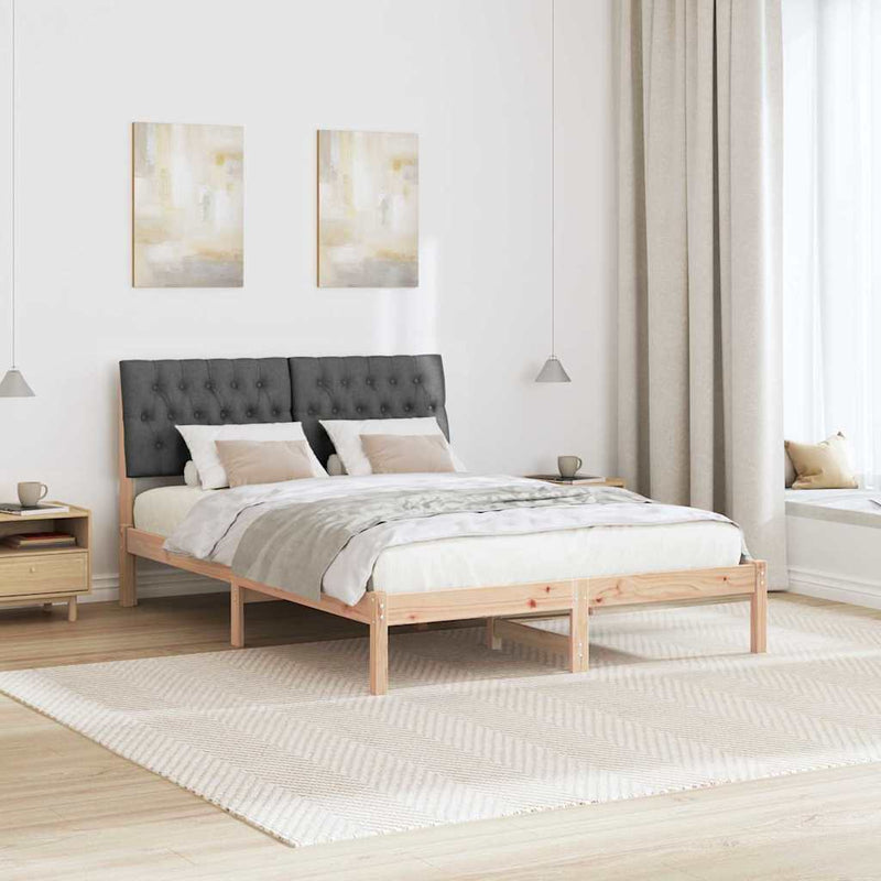 Cadru de pat cu tăblie tapițată cu headboard Maro 135 x 190 cm