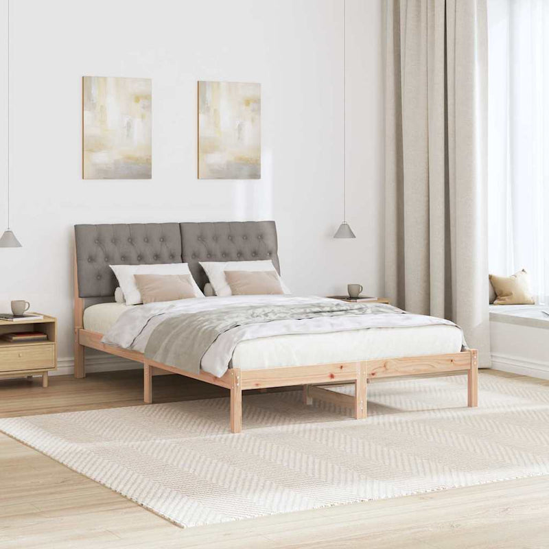 Cadru de pat cu tăblie tapițată cu headboard Maro 135 x 190 cm