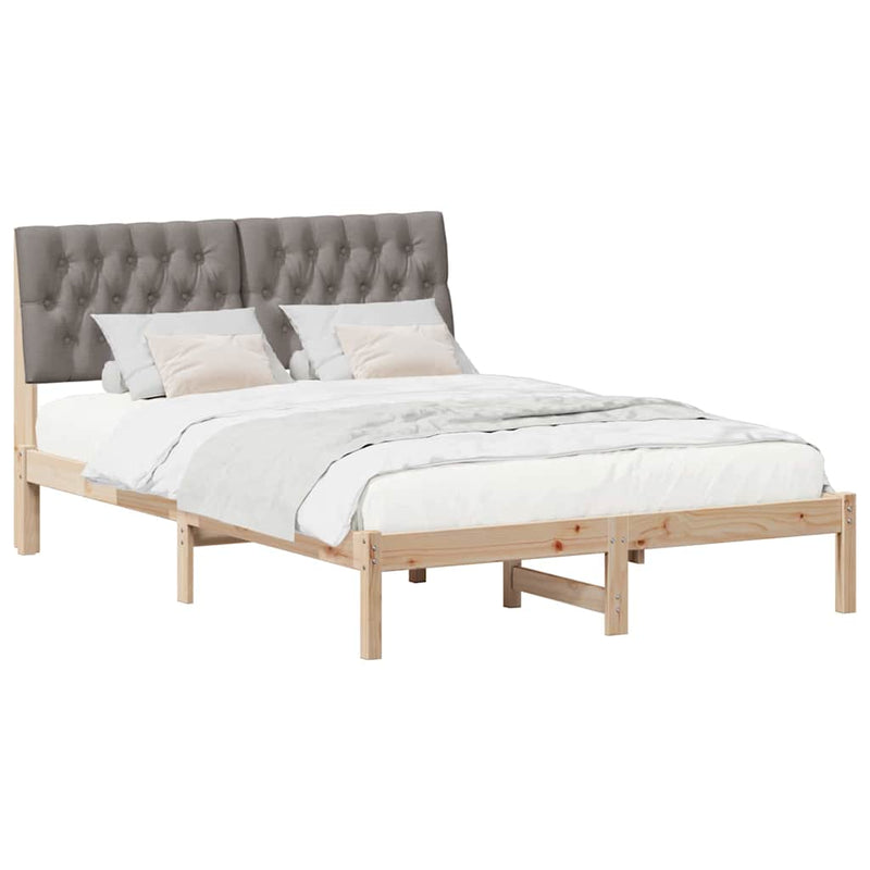 Cadru de pat cu tăblie tapițată cu headboard Maro 135 x 190 cm