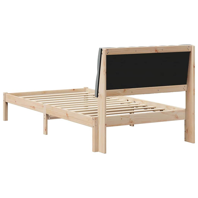 Cadru de pat cu tăblie tapițată cu headboard Maro 100 x 200 cm