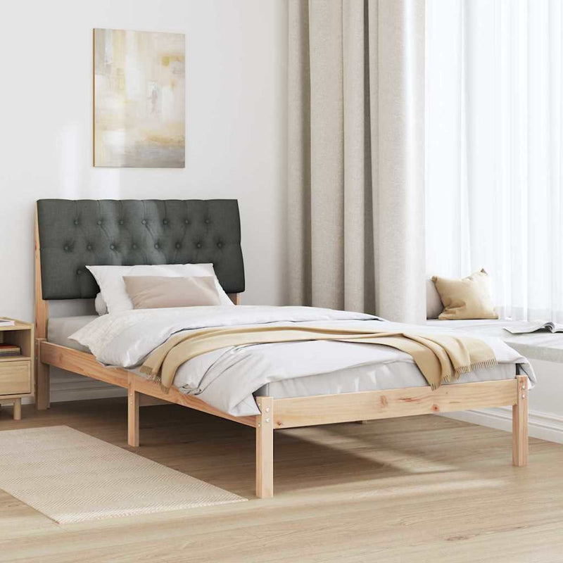 Cadru de pat cu tăblie tapițată cu headboard Maro 100 x 200 cm