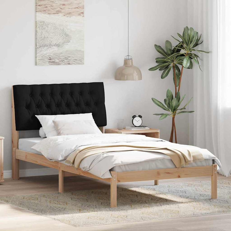 Cadru de pat cu tăblie tapițată cu headboard Maro 100 x 200 cm