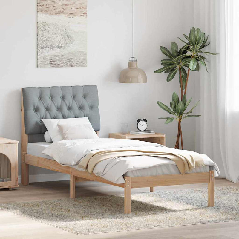 Cadru de pat cu tăblie tapițată cu headboard Maro 75 x 190 cm