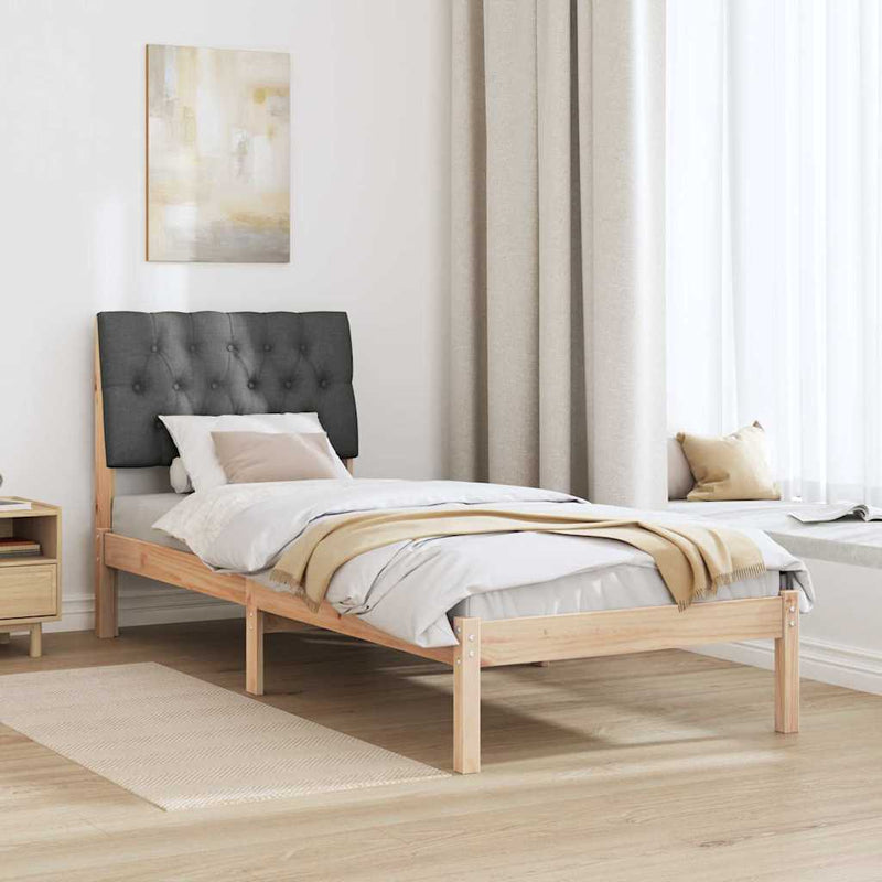 Cadru de pat cu tăblie tapițată cu headboard Maro 75 x 190 cm