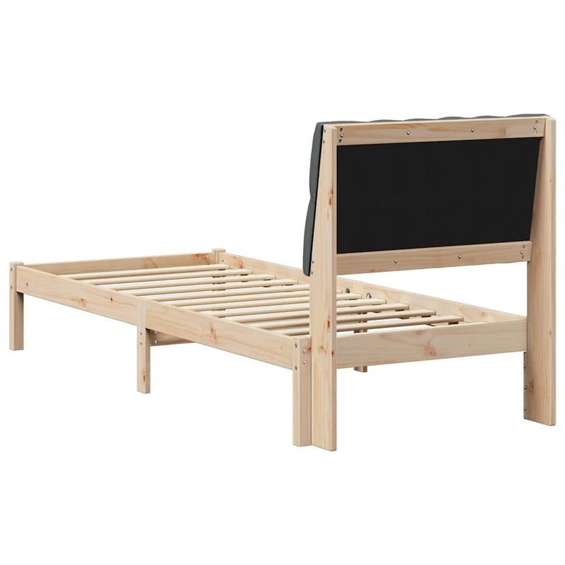 Cadru de pat cu tăblie tapițată cu headboard Maro 75 x 190 cm