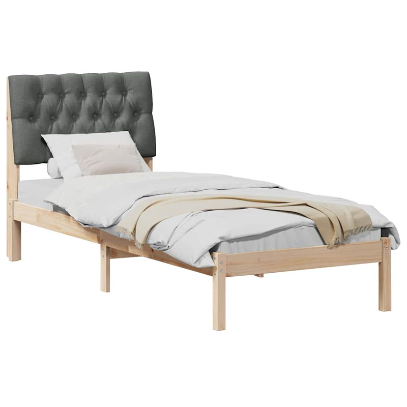 Cadru de pat cu tăblie tapițată cu headboard Maro 75 x 190 cm