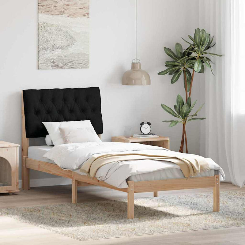 Cadru de pat cu tăblie tapițată cu headboard Maro 75 x 190 cm