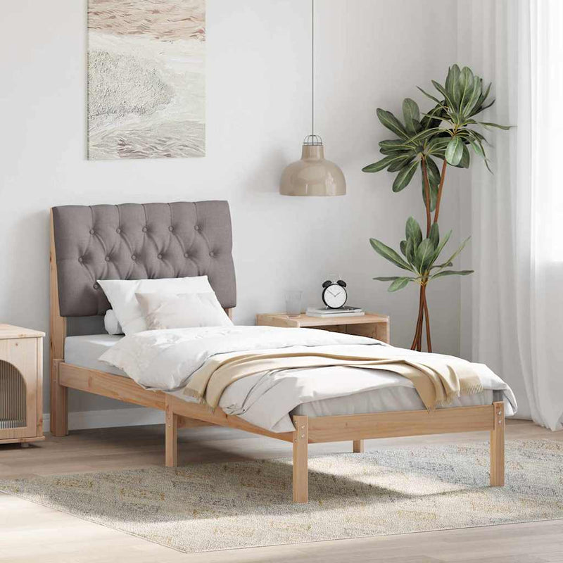 Cadru de pat cu tăblie tapițată cu headboard Maro 75 x 190 cm