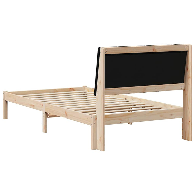 Cadru de pat cu headboard Maro 100 x 200 cm Lemn de pin masiv