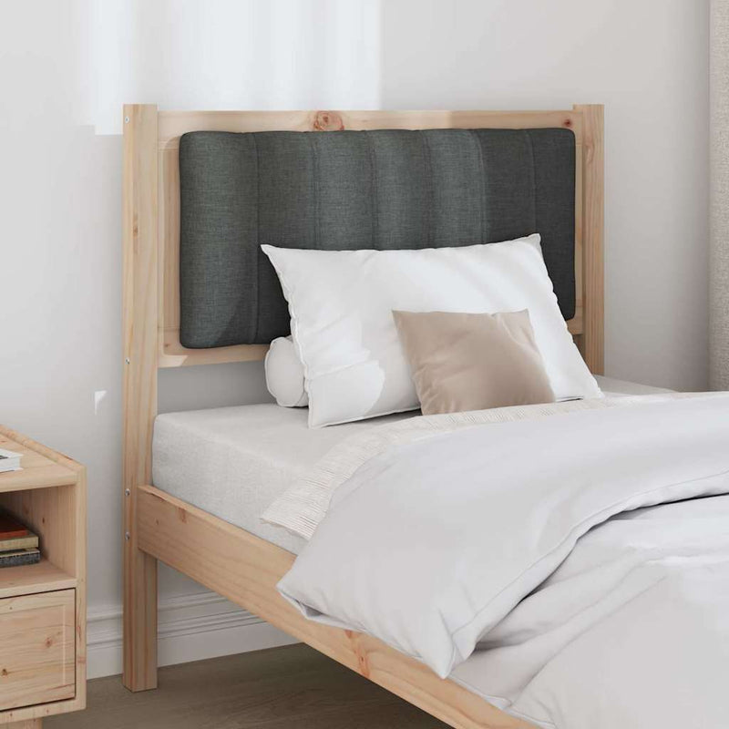 Tăblie tapițată cu headboard Maro 80 cm Lemn de pin masiv