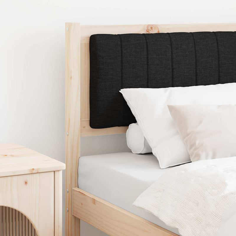 Tăblie tapițată cu headboard Maro 80 cm Lemn de pin masiv
