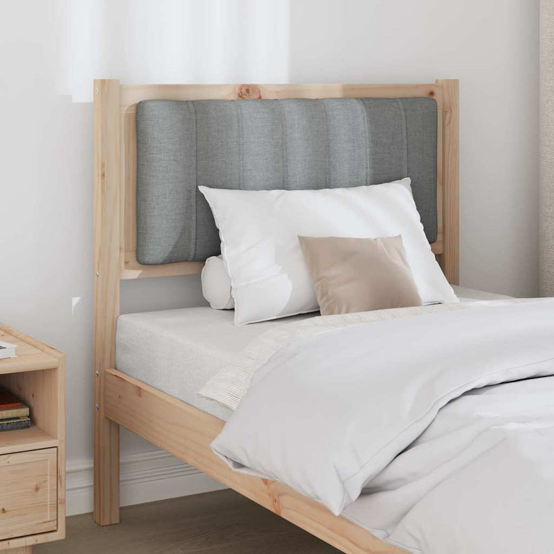 Tăblie tapițată cu headboard Maro 75 cm Lemn de pin masiv